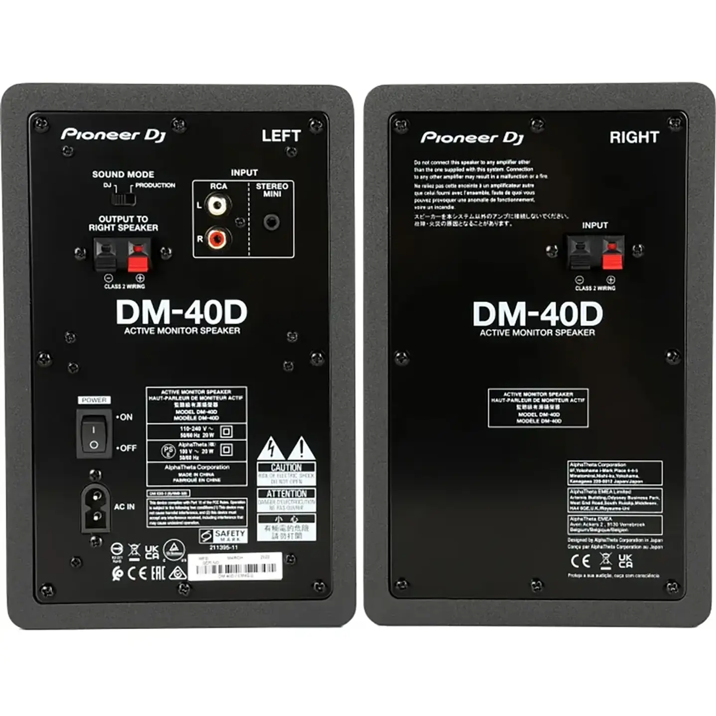 Par de Monitores Activos Pioneer DJ DM-40D de 4