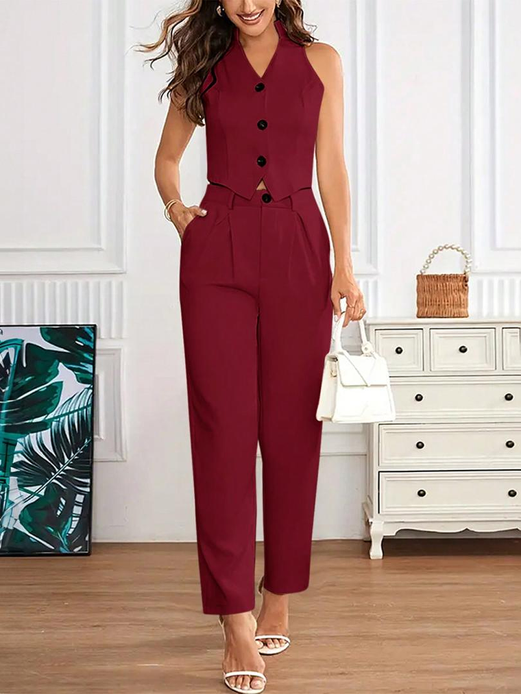 SET ELEGANTE DE CHALECO Y PANTALON  1