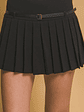 FALDAS DE PLICES DE DAMA CON CORREA NEGRA A JUEGO - Miniatura 1