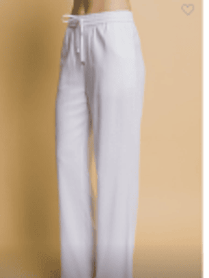 PANTALON DE LINO CON PRETINA ELASTICA CORTE RECTO