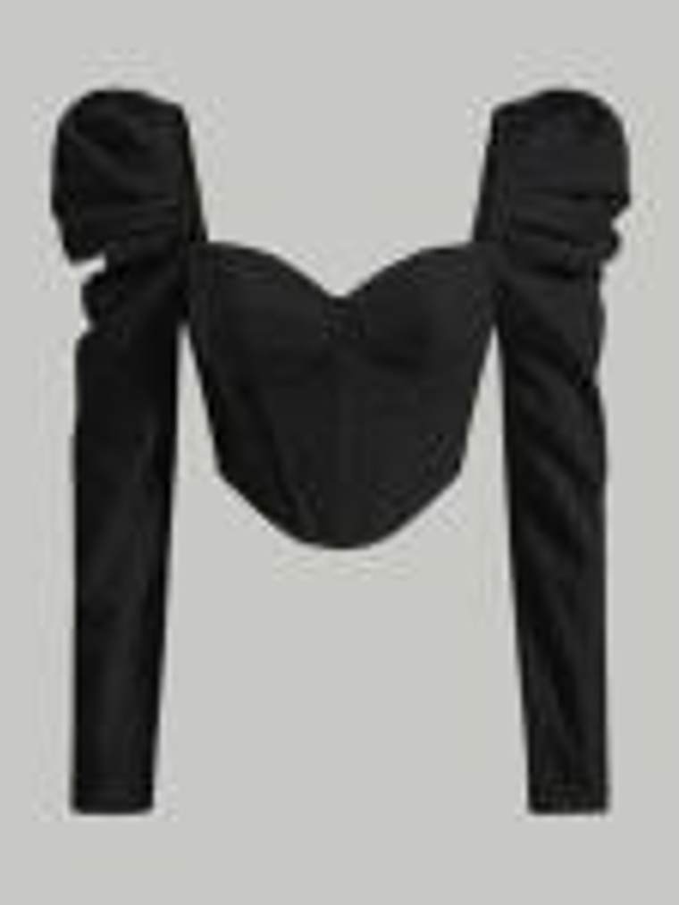 BLUSA ESTILO CORSET CON MANGA BURBUJA 1