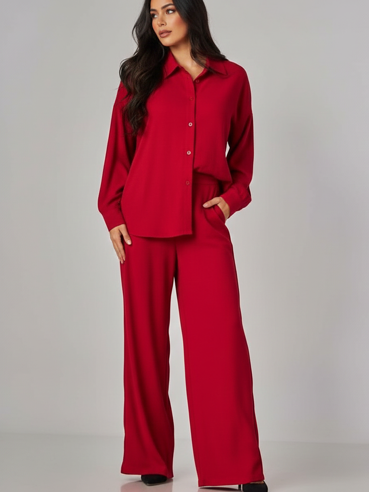 SET OVERSIZE DE TELA ACANALADA MANGA LARGA 1