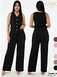 SET SEMI FORMAL DE CHALECO Y PANTALON LARGO  - Miniatura 2