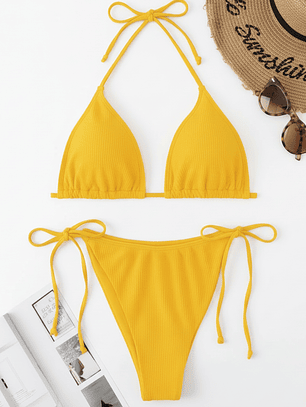 TRAJE DE BAÑO NEON BASICO DE DOS PIEZAS 