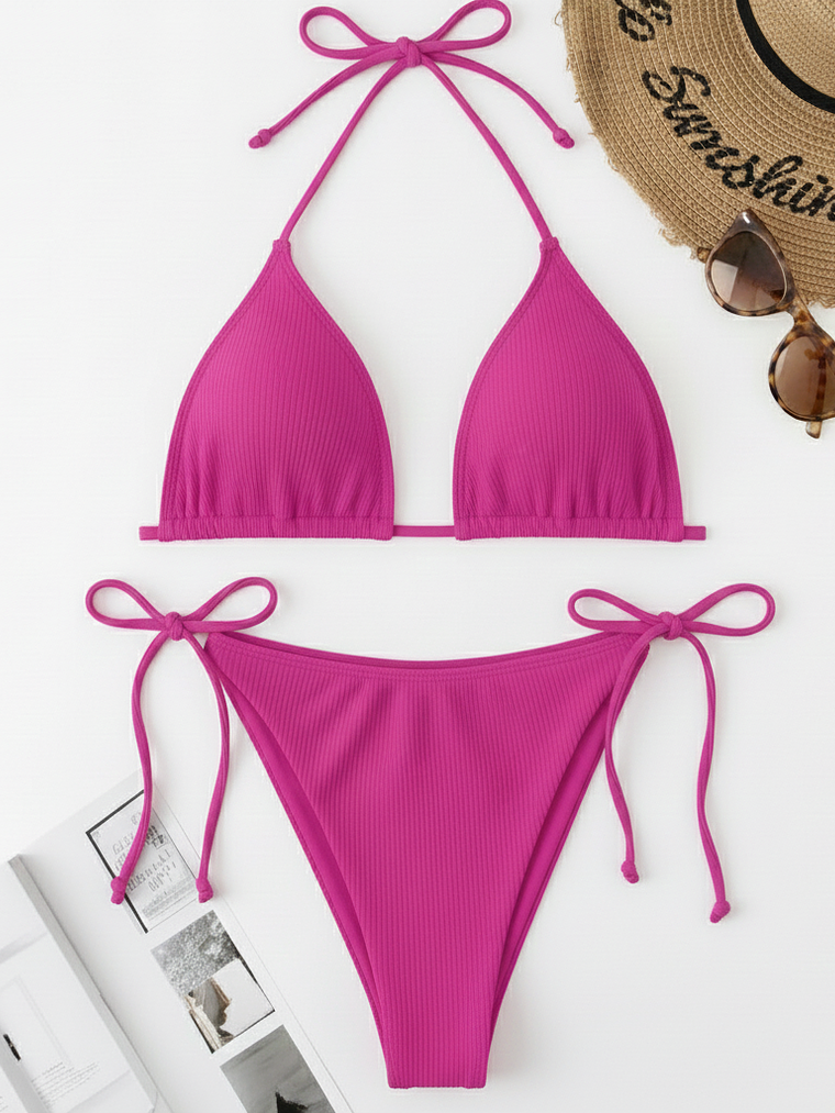 TRAJE DE BAÑO NEON BASICO DE DOS PIEZAS  5