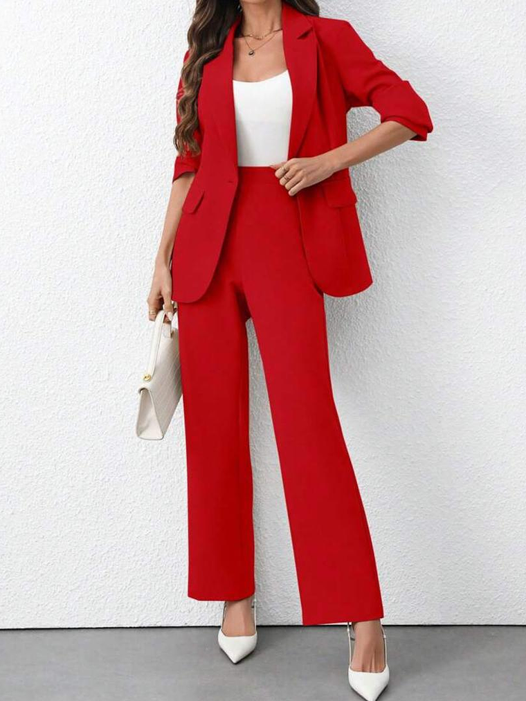 SET DE BLAZER Y PANTALON DE VESTIR CORTE ALTO   1