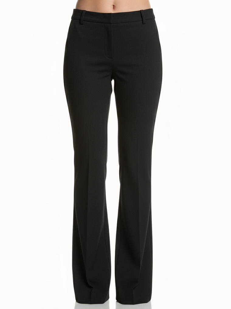 PANTALON DE VESTIR DE CORTE RECTO LIGERAMENTE ACAMPANADO  2