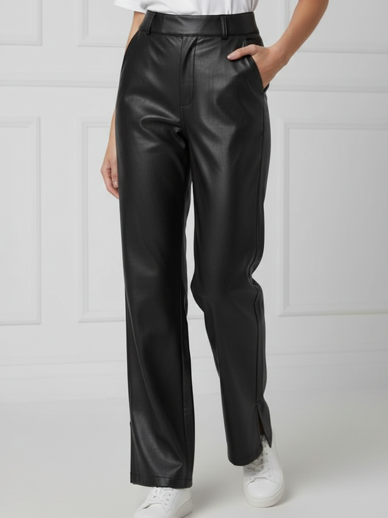 PANTALON DE CUERINA DE PRETINA ALTA CORTE RECTO 1