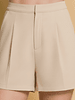SHORT DE VESTIR CORTO DE PRETINA ALTA CON PLICES  - Miniatura 1