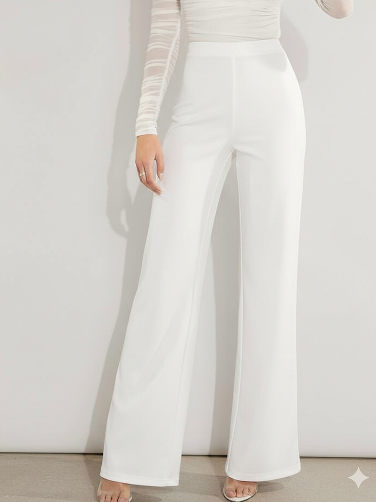 PANTALON ACAMPANADO DE CINTURA ALTA Y PIERNA ANCHA 3