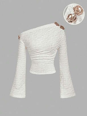 BLUSA MANGALA LARGA ELEGANTE CON APLIQUES