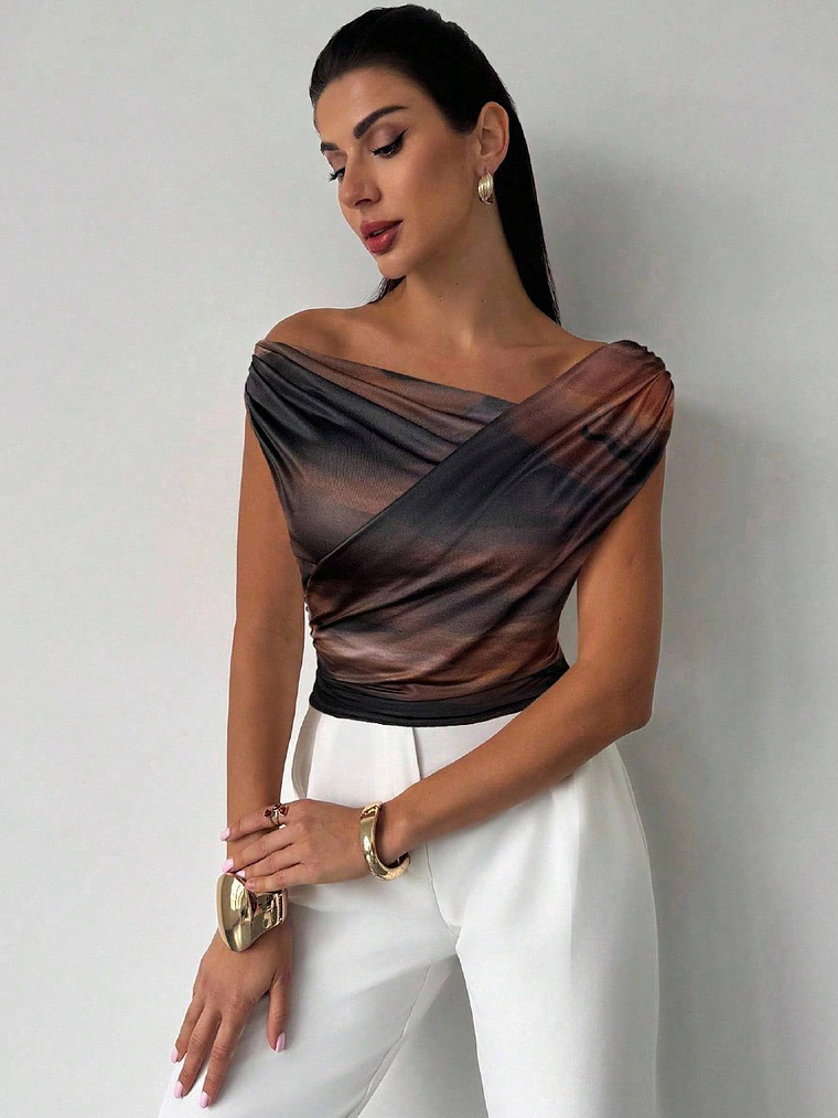  BLUSA DE HOMBROS ABIERTOS TENDENCIA  1