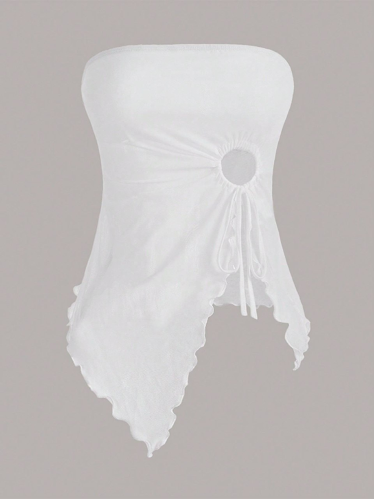 TOP ESTRAPLE JUVENIL MALLA CON FORRO CORTO  1