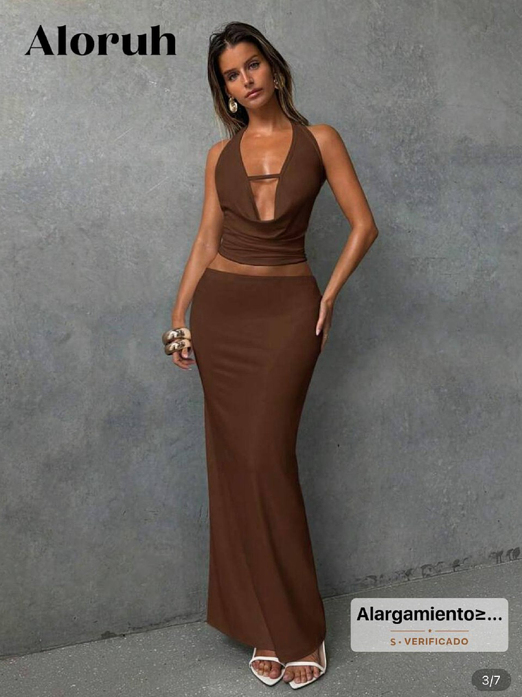 CONJUNTO DE TOP Y FALDA AJUSTADA  2