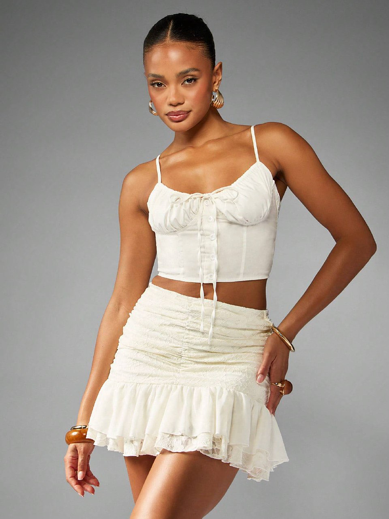 MINI FALDA FRUNCIDA  1