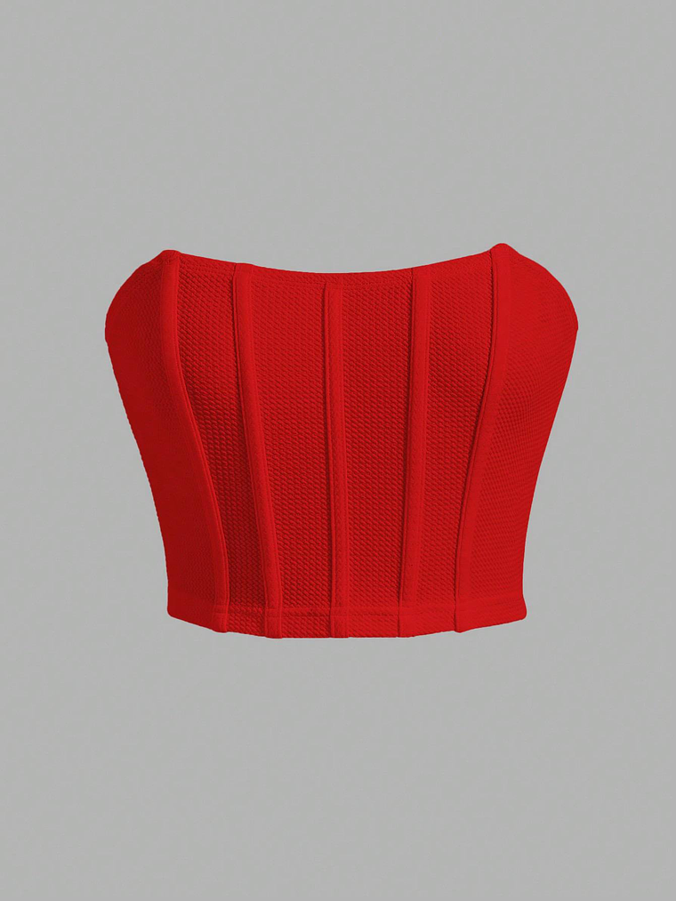 TOP DE TUBO  TIPO CORSET CORTO  1