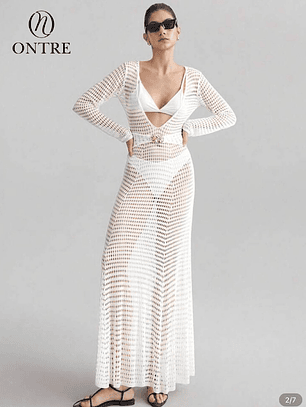 VESTIDO SALIDA DE BAÑO ELEGANTE 