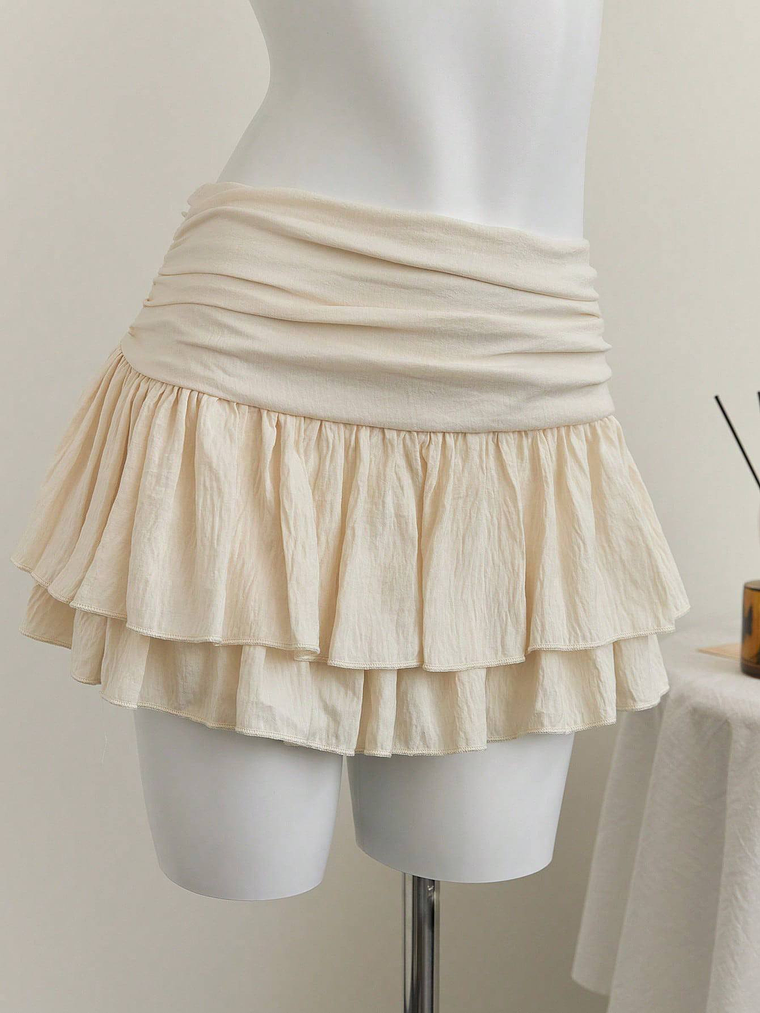 FALDA MINI ACAMPANADA FRUNCIDA 1