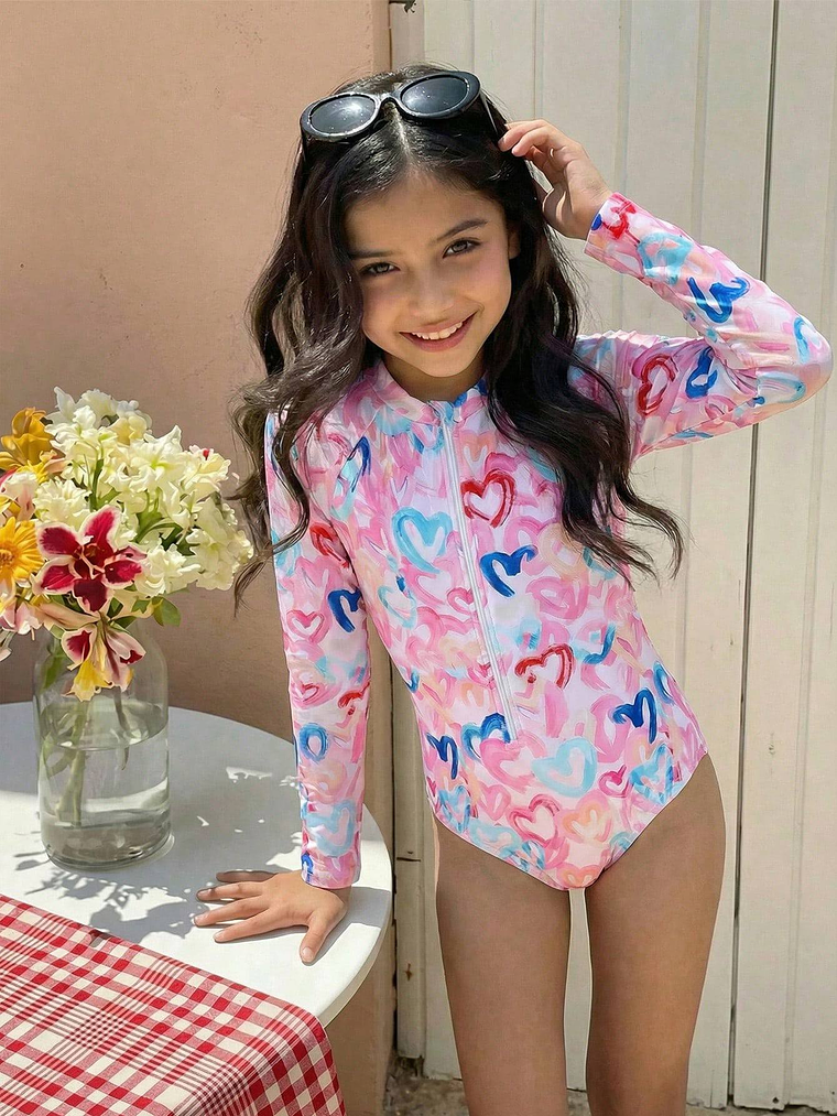 TRAJE DE BAÑO BUZO DE NIÑA  1