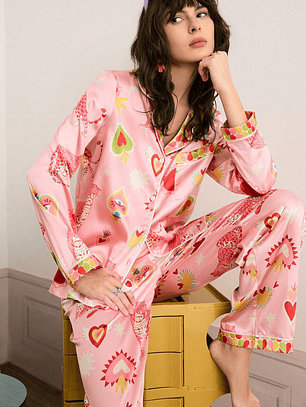 PIJAMA DE SEDA MANGA LARGA