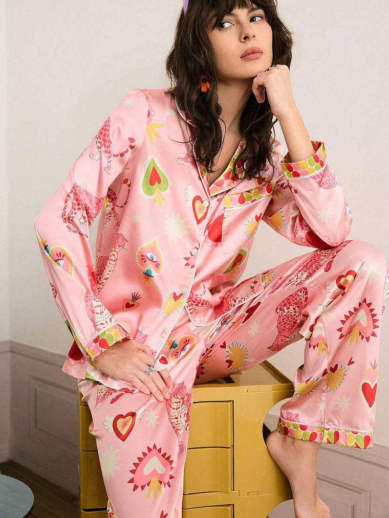 PIJAMA DE SEDA MANGA LARGA 1