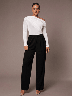 BLUSA MANGA LARGA AJUSTADA TENDENCIA 