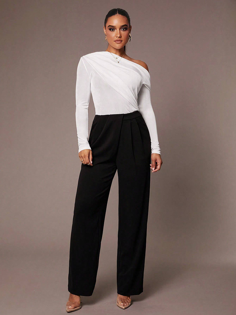 BLUSA MANGA LARGA AJUSTADA TENDENCIA  1