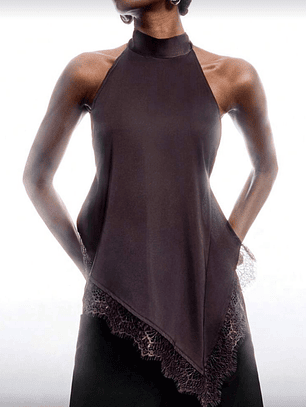 BLUSA MANGA LARGA AJUSTADA TENDENCIA 