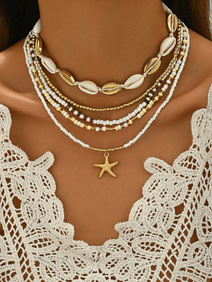 SET DE 5 COLLARES BOHEMIOS 