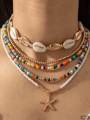 SET DE 5 COLLARES BOHEMIOS 