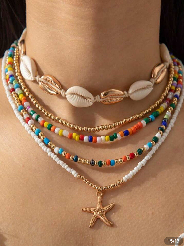 SET DE 5 COLLARES BOHEMIOS  1