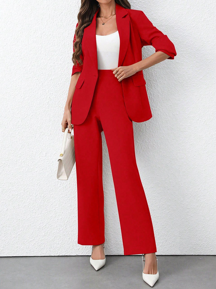 CONJUNTO TRAJE DE MUJER DE BLAZER Y PANTALON  1