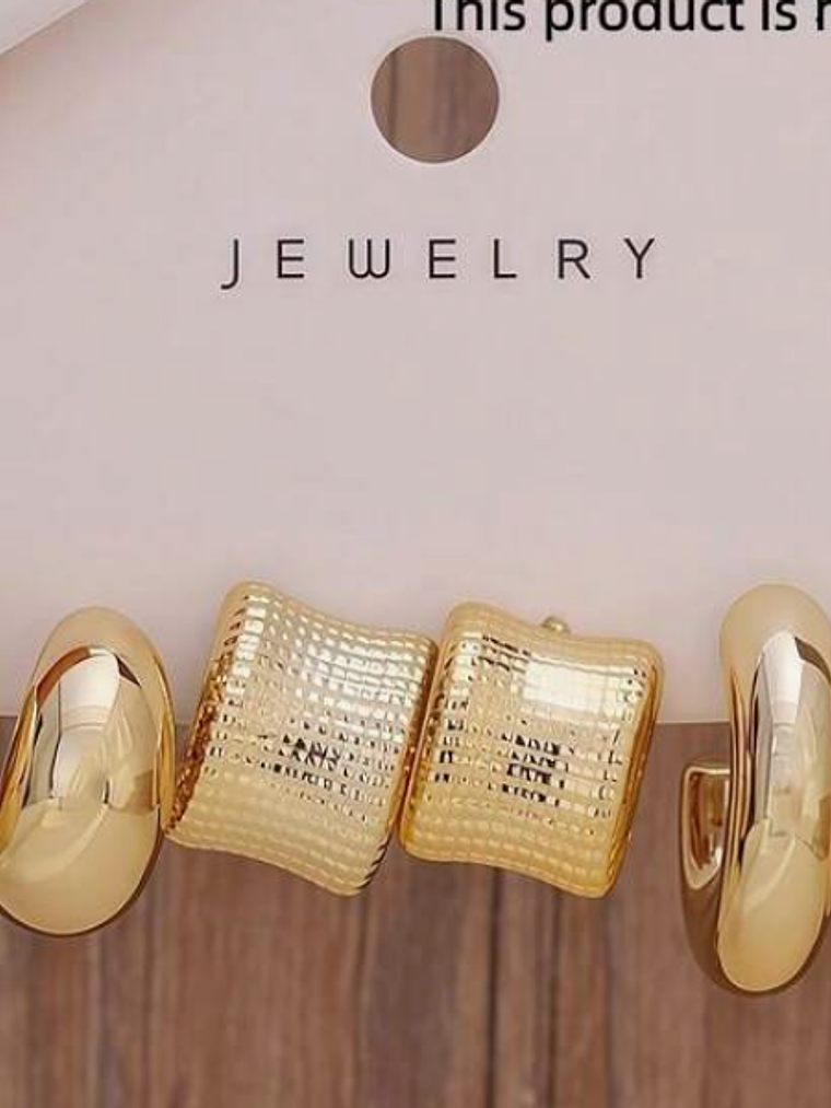 SET DE 3 PARES DE PENDIENTES MATERIAL LIVIANO 3