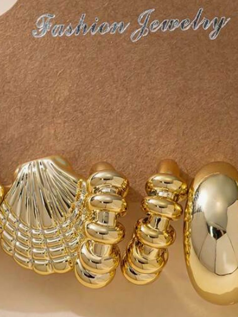 SET DE 3 PARES DE PENDIENTES MATERIAL LIVIANO 1