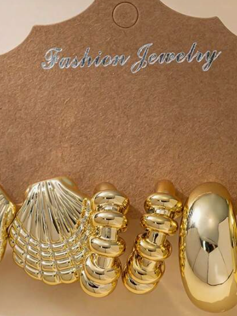 SET DE 3 PARES DE PENDIENTES MATERIAL LIVIANO 1