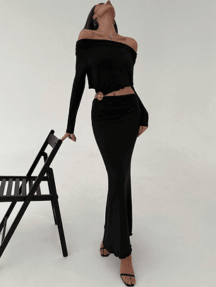 CONJUNTO DE TOP Y FALDA TENDENCIA 