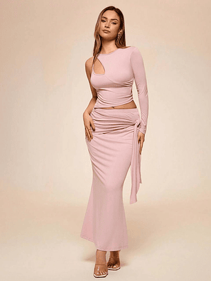 CONJUNTO DE TOP Y FALDA TENDENCIA 