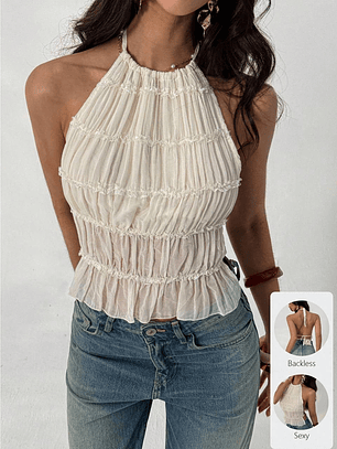 BLUSA SIN MANGAS DELICADA