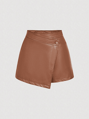 FALDA SHORT DE CUERO DE DAMA 