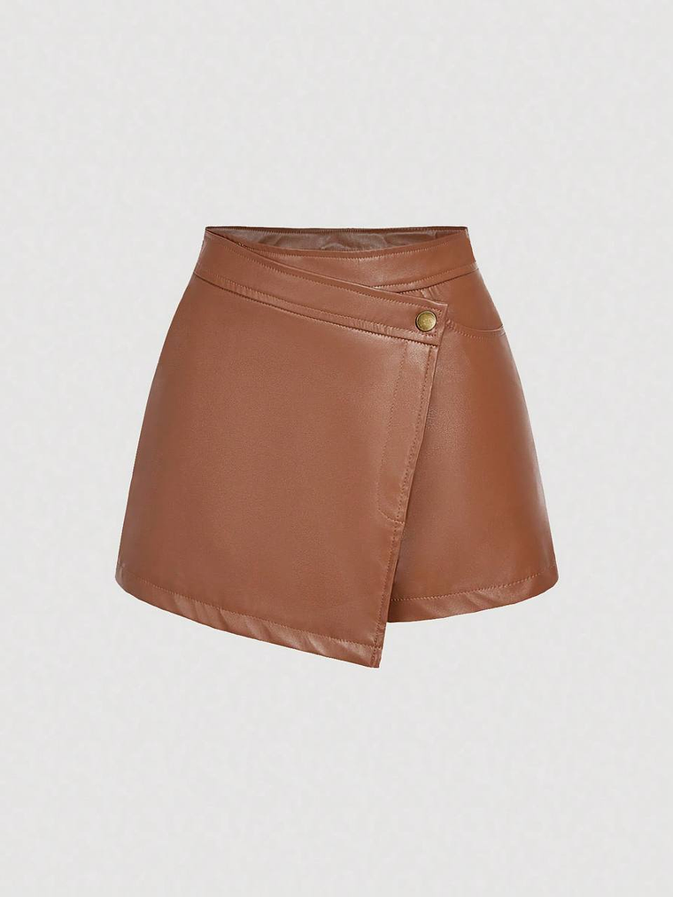 FALDA SHORT DE CUERO DE DAMA  1