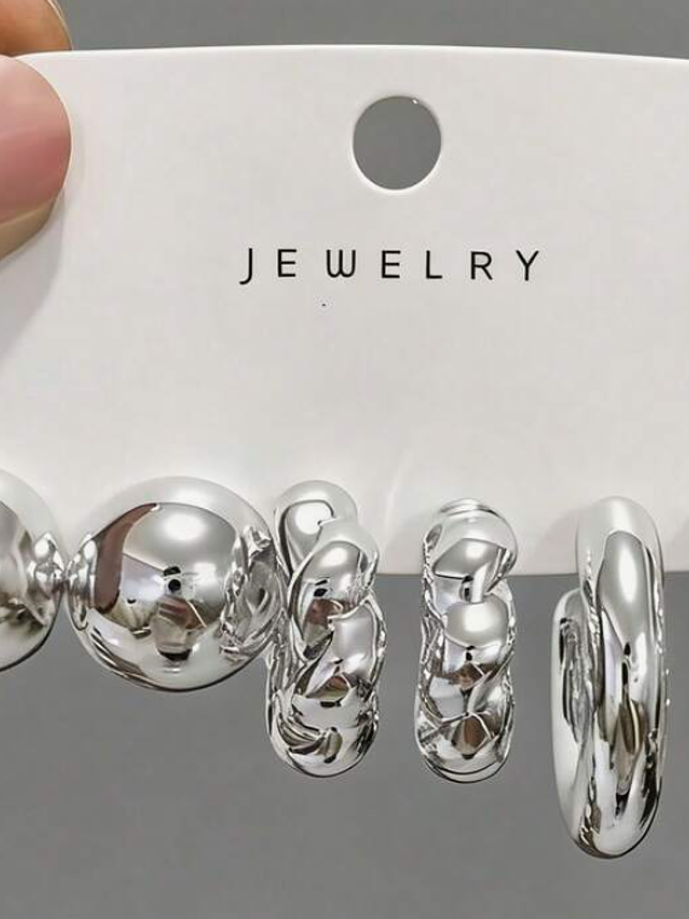 SET DE 3 PARES DE PENDIENTES MATERIAL LIVIANO 3