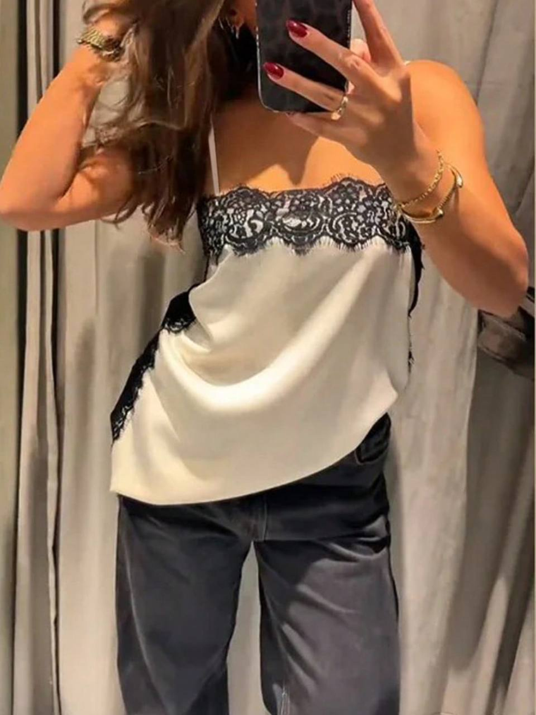 BLUSA DE ENCAJE TENDENCIA  1