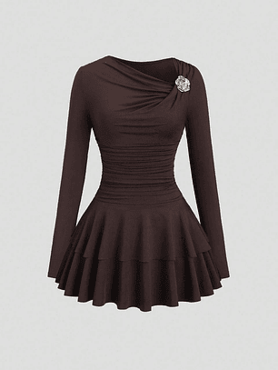 VESTIDO LARGO AJUSTADO TENDENCIA 