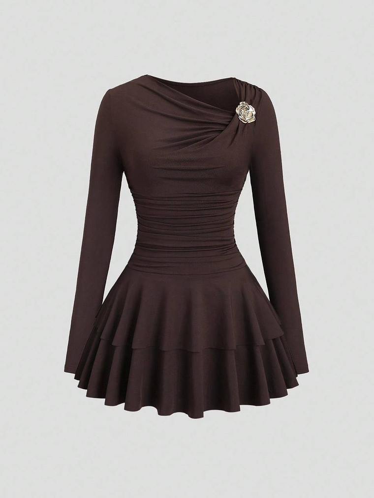 VESTIDO LARGO AJUSTADO TENDENCIA  1