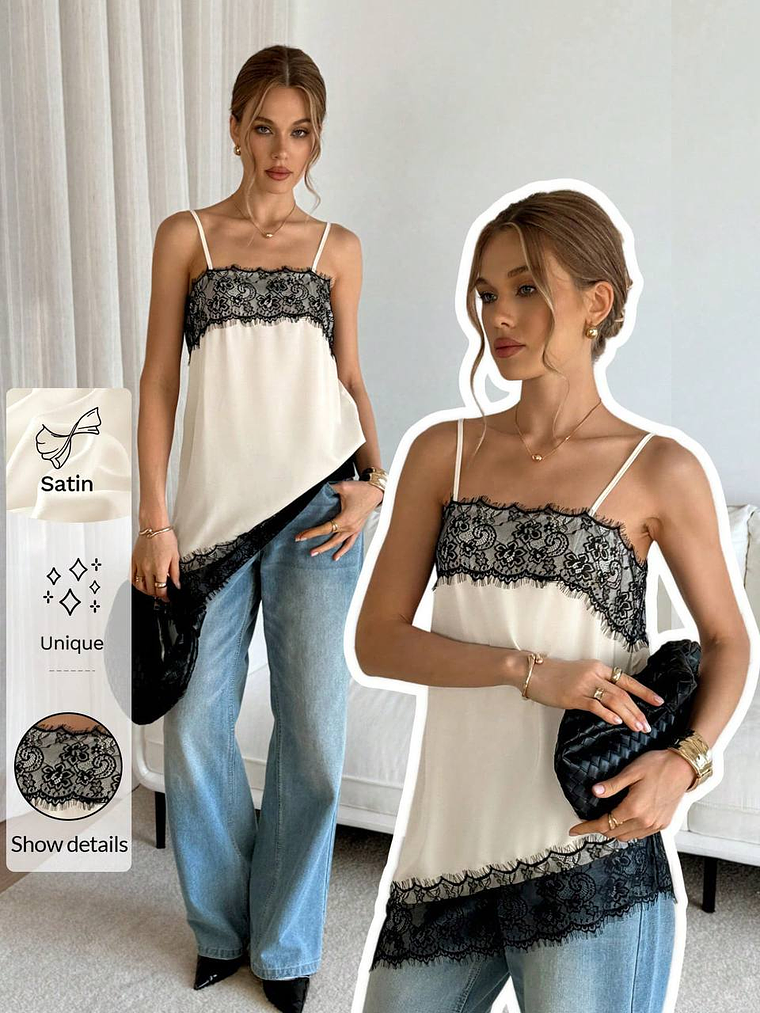 BLUSA DE ENCAJE TENDENCIA  1