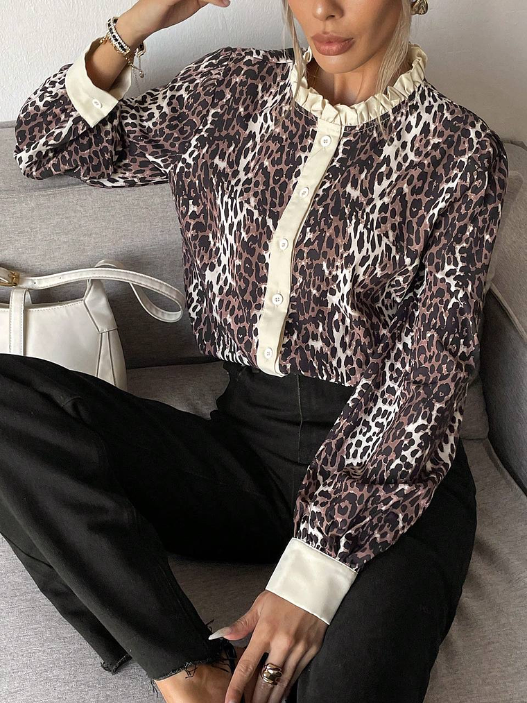 CAMISA ANIMAL PRINT DE DAMA  1