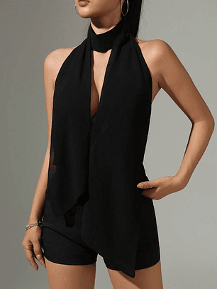 TOP CORTO CUELLO DRAPEADO 