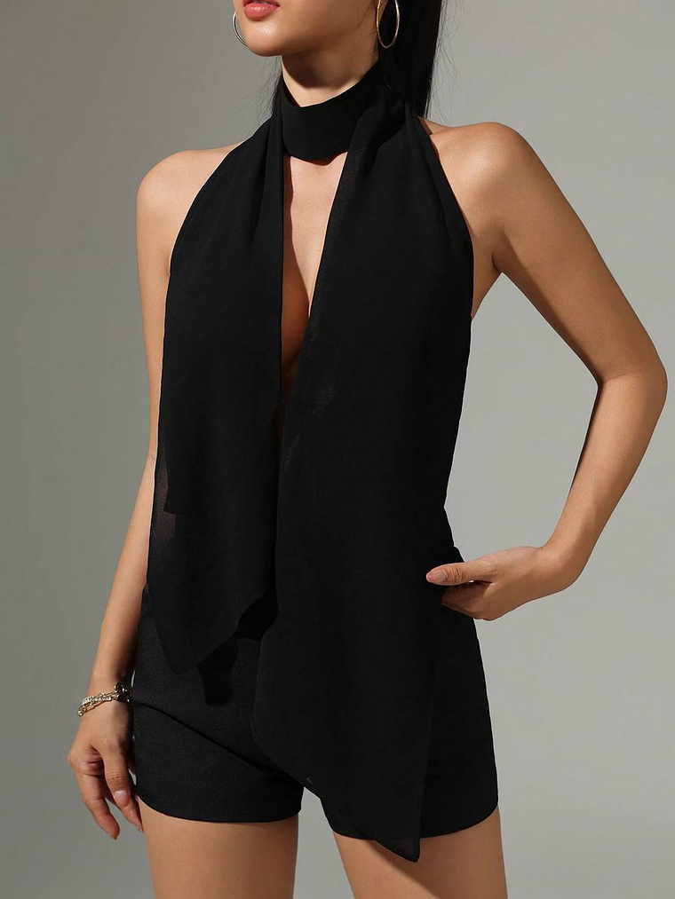 TOP CORTO CUELLO DRAPEADO  1