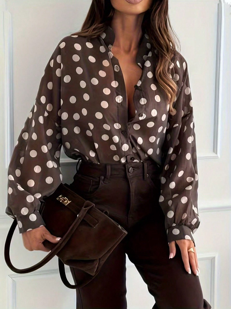 CAMISA DE LUNARES TENDENDENCIA  1