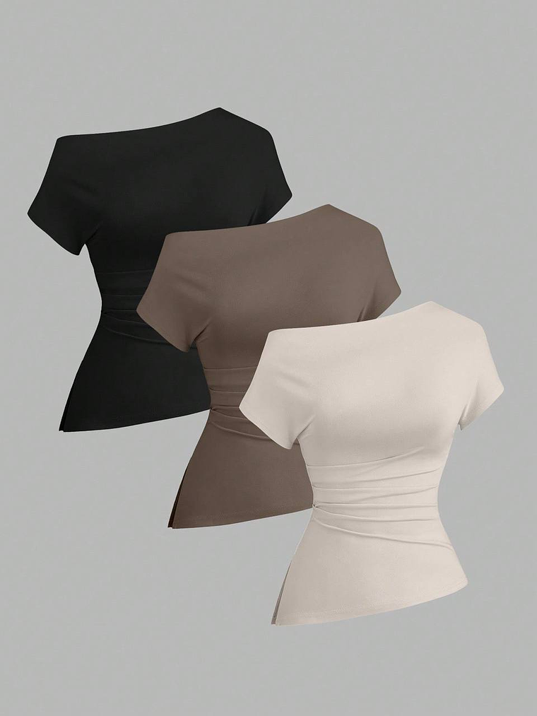 BLUSA BASICA MANGA ASIMETRICA CASUAL  1